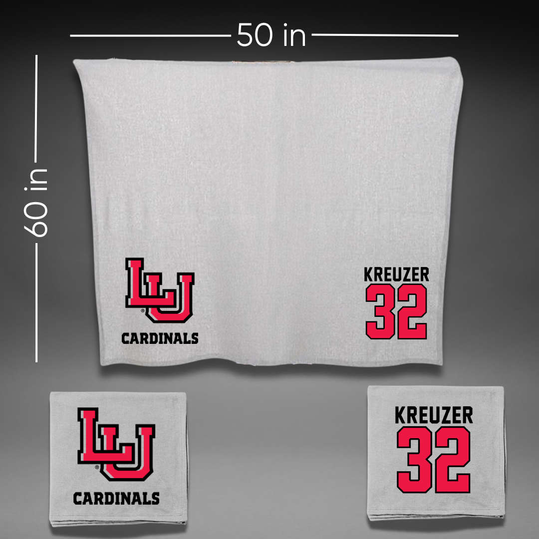 Lamar University Baseball Gray Blanket - #32 Foster Kreuzer