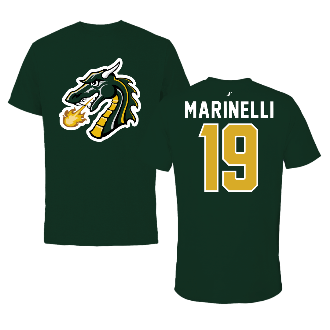 Tiffin University Soccer Forest Green Tee - #19 Malia Marinelli