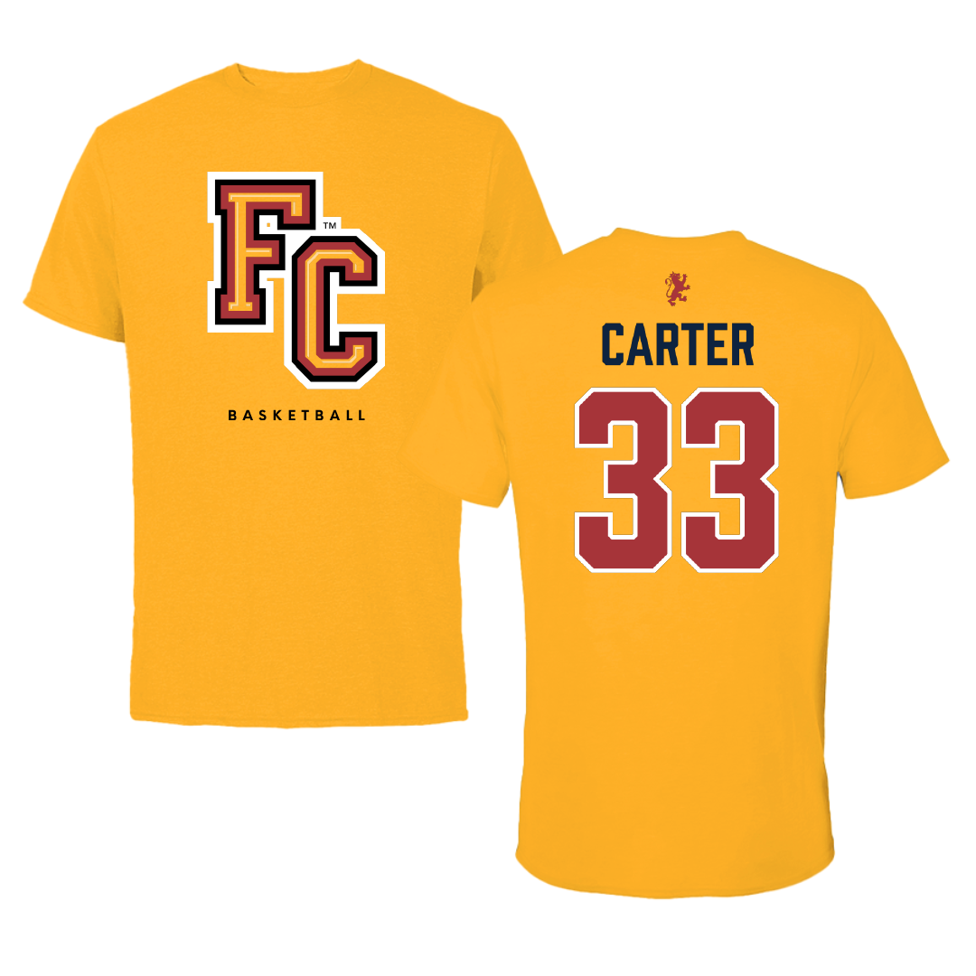 Flagler College Basketball Gold Performance Tee - #33 Jack Carter