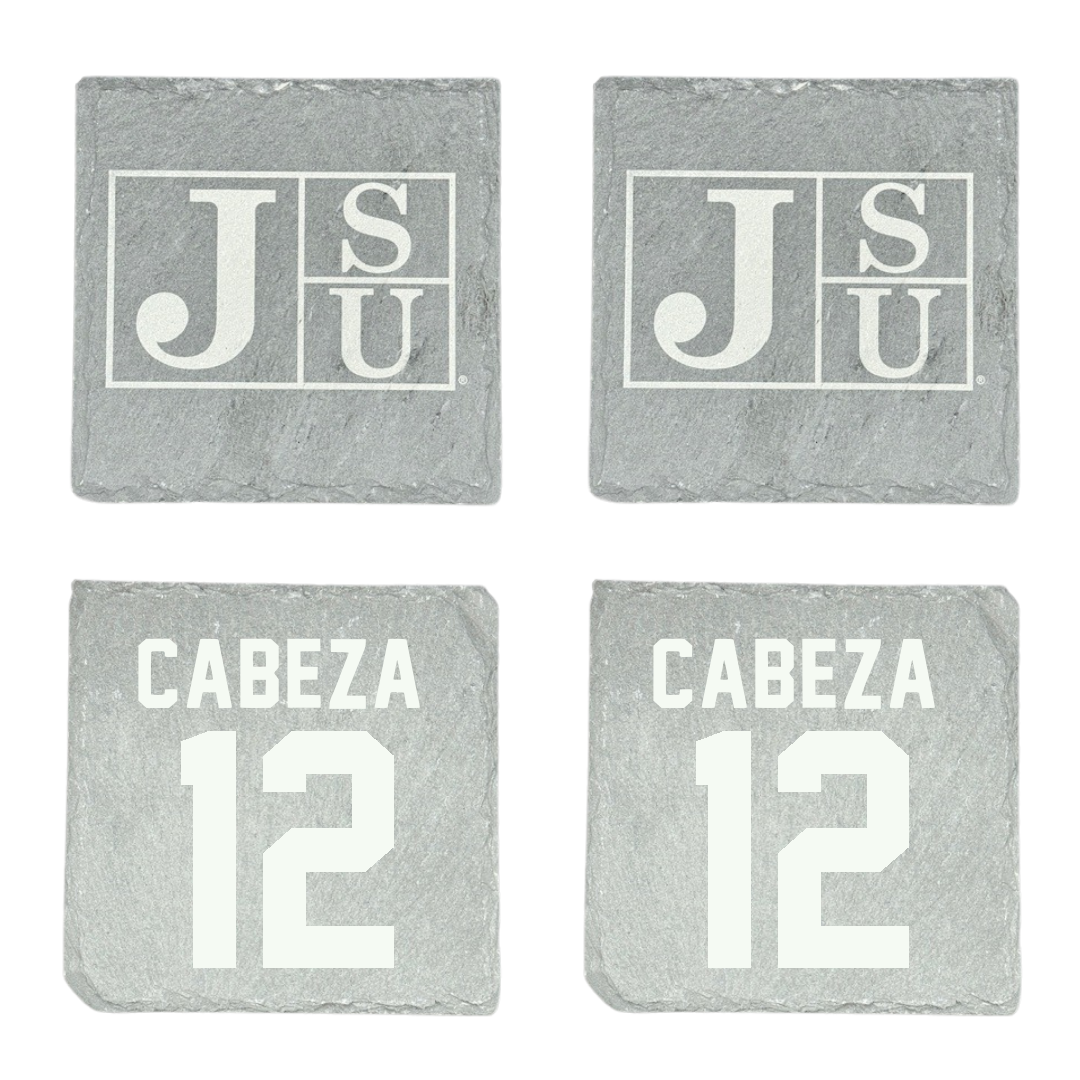 Jackson State University Baseball Stone Coaster (4 Pack)  - #12 Sebastian Cabeza