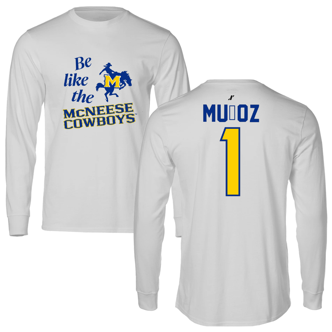McNeese State University Softball Light Gray Be Like Us Long Sleeve - #1 Jada Muñoz