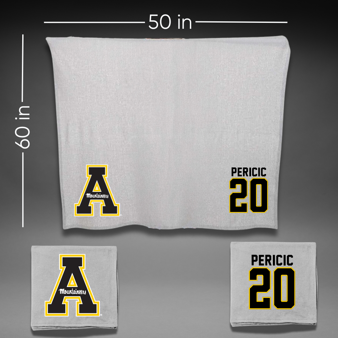Appalachian State University Basketball Gray Blanket - #20 Elena Pericic