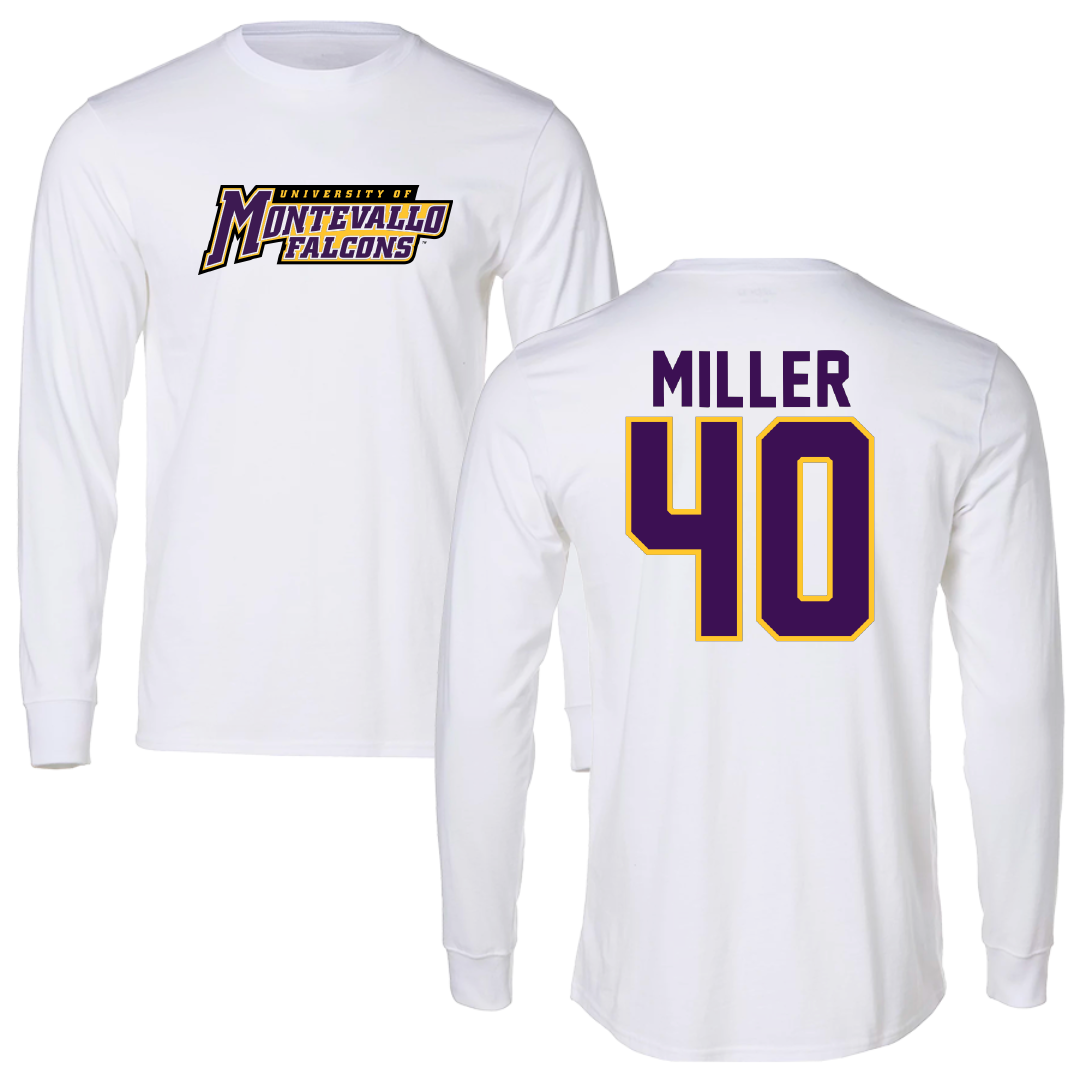 University of Montevallo Lacrosse White Long Sleeve - #40 Jetty Miller