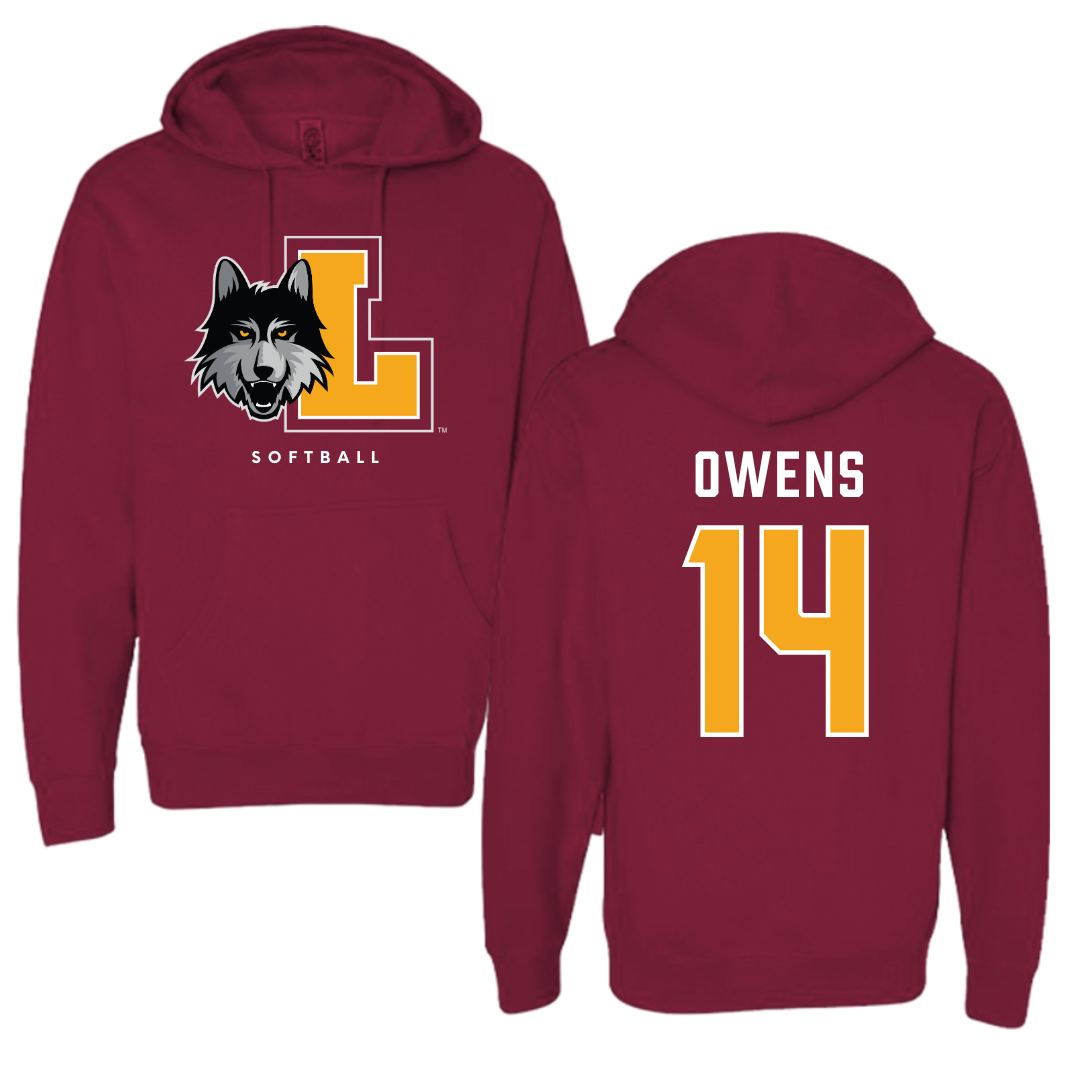 Loyola University-Chicago Softball Maroon Hoodie - #14 Riley Owens