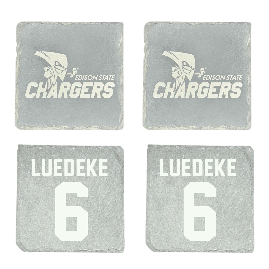 Edison State Community College Volleyball Stone Coaster (4 Pack)  - #6 Emma Luedeke