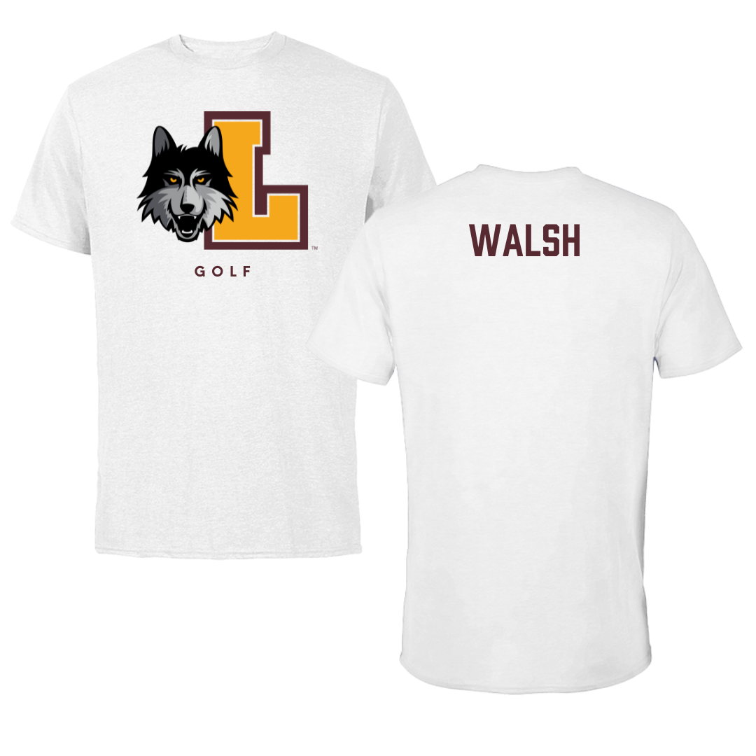 Loyola University-Chicago Golf White Performance Tee - Ryan Walsh