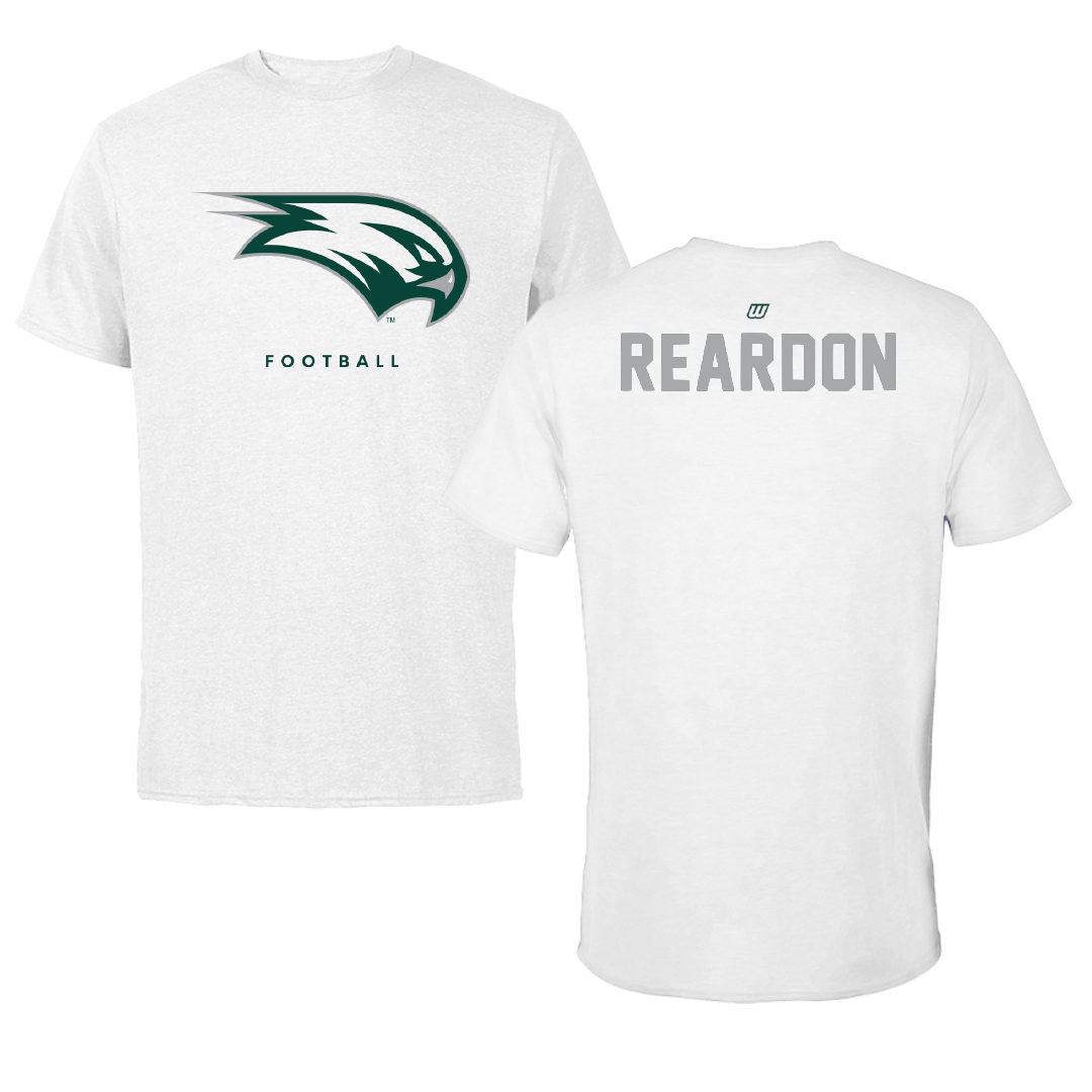 Wagner College Football White Performance Tee - Garrett Reardon