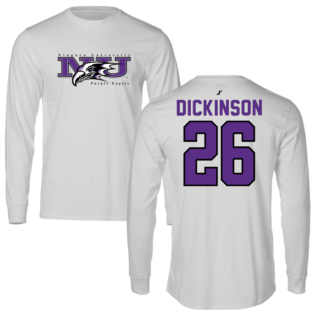 Niagara University Baseball Light Gray Long Sleeve - #26 Jack Dickinson