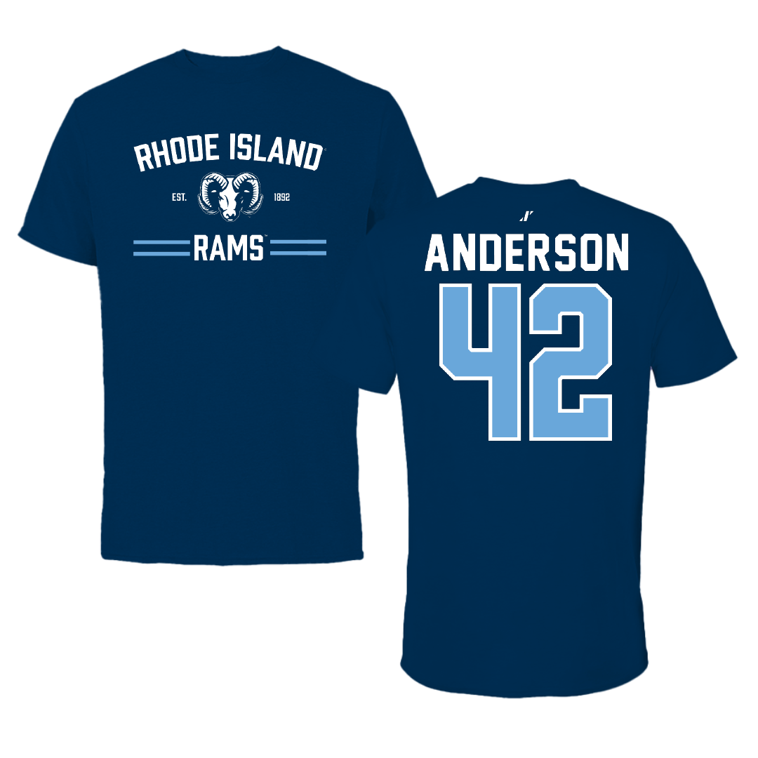 University of Rhode Island Baseball Navy General Tee - #42 Michael Anderson