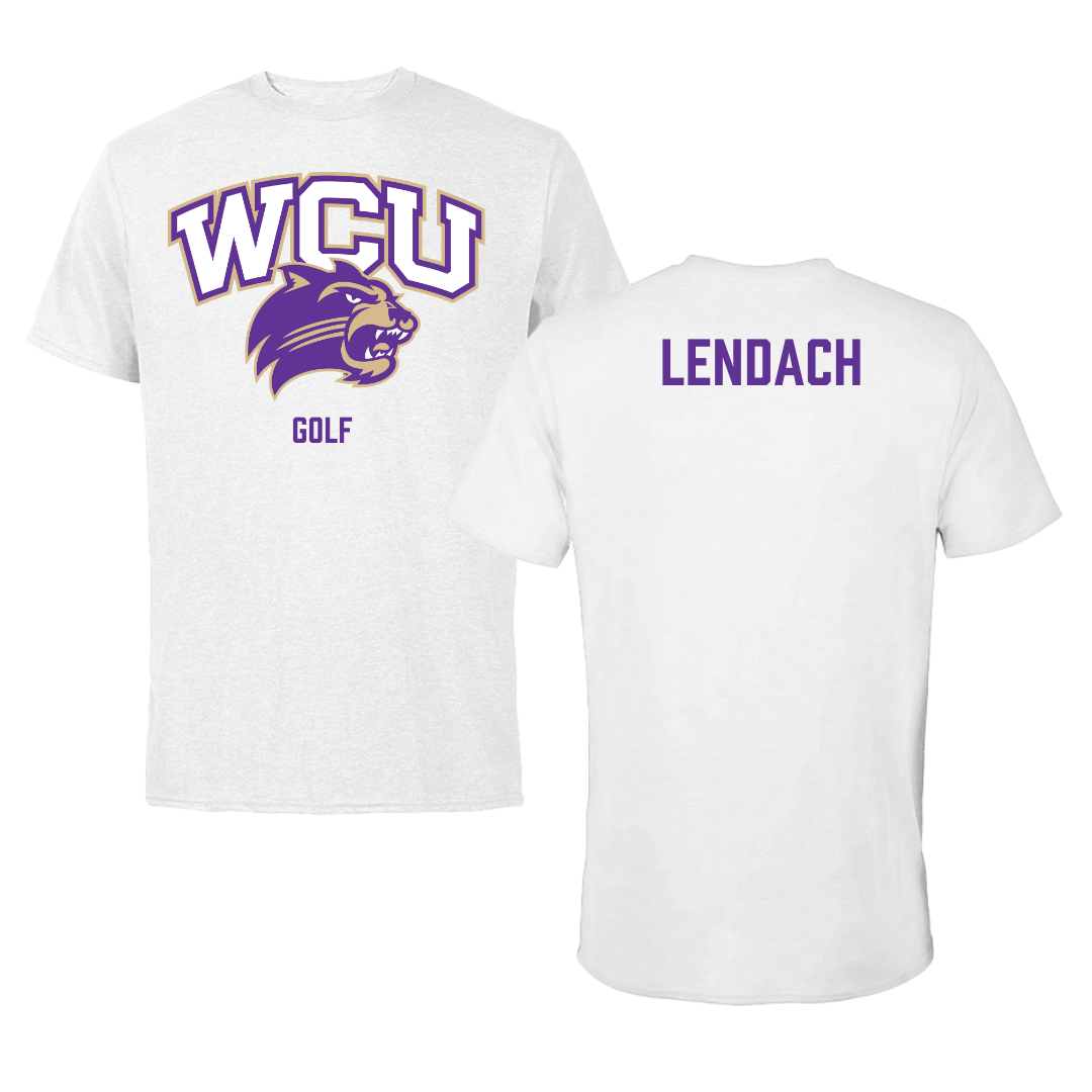 Western Carolina University Golf White Performance Tee - Josh Lendach