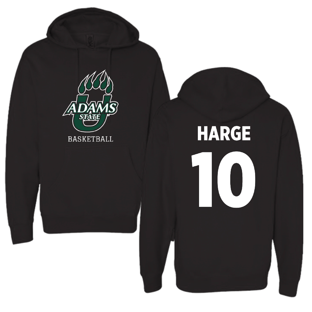 Adams State University Basketball Black Hoodie - #10 John Harge