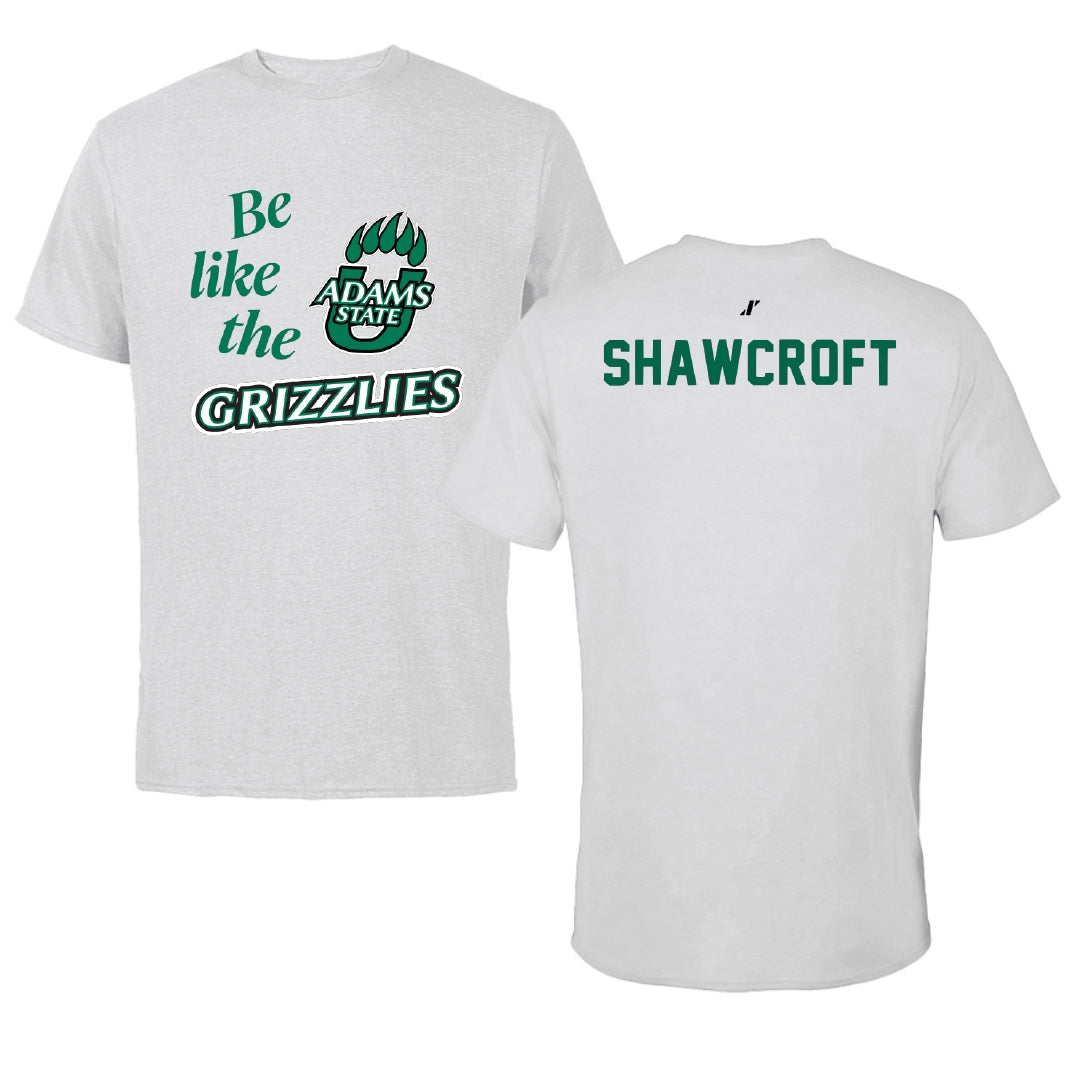 Adams State University Baseball Light Gray Be Like Us Performance Tee - Byron Shawcroft