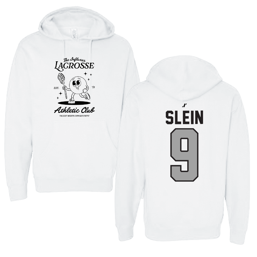 Lacrosse White Influxer Athletic Club Hoodie - #9 Connor Slein