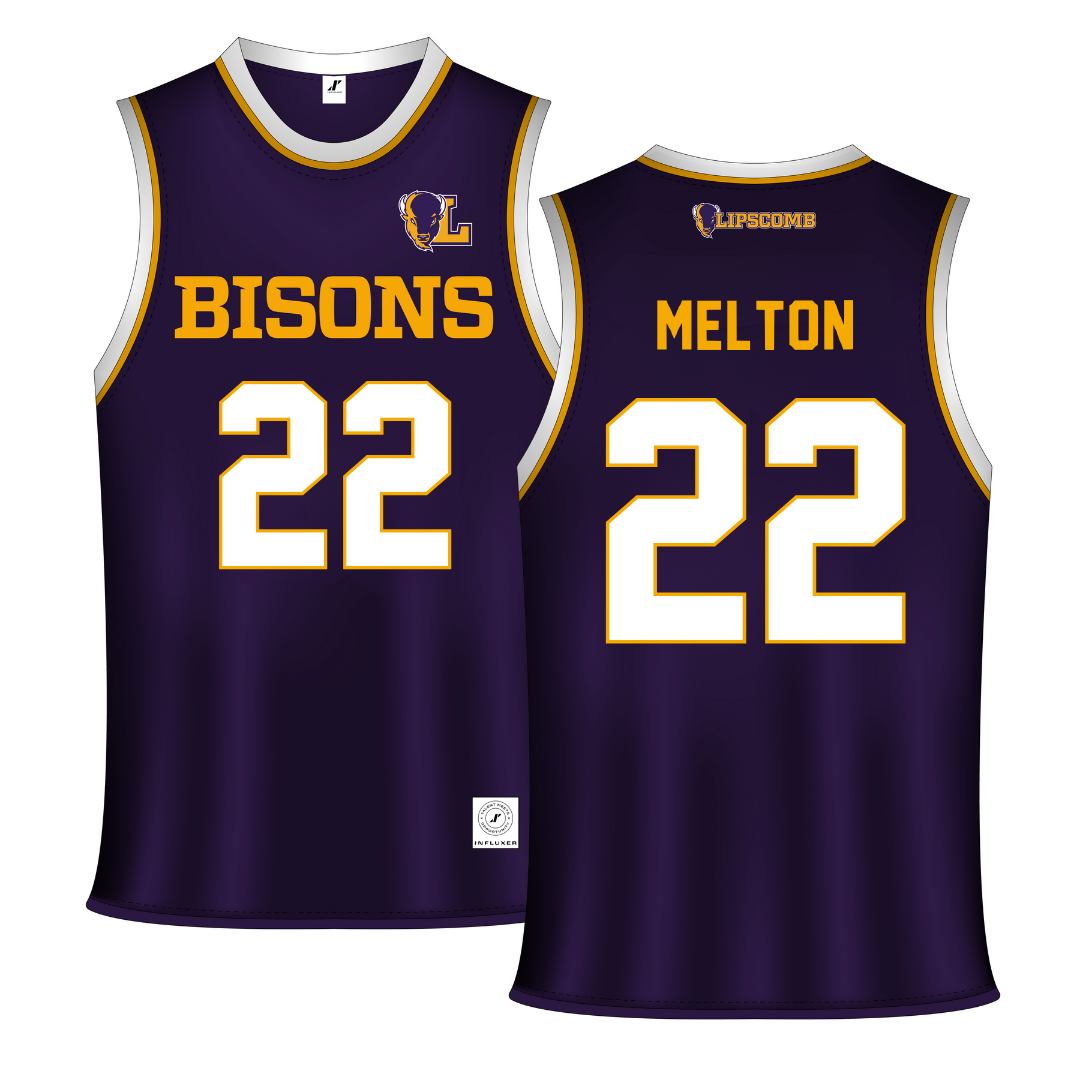 Lipscomb University Purple Basketball Jersey - #22 Addison Melton