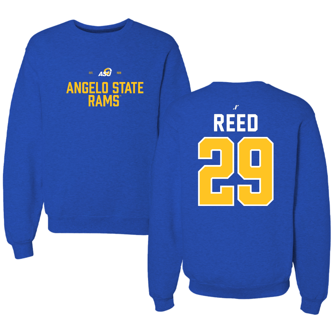 Angelo State University Baseball Blue General Crewneck - #29 Joshua Reed