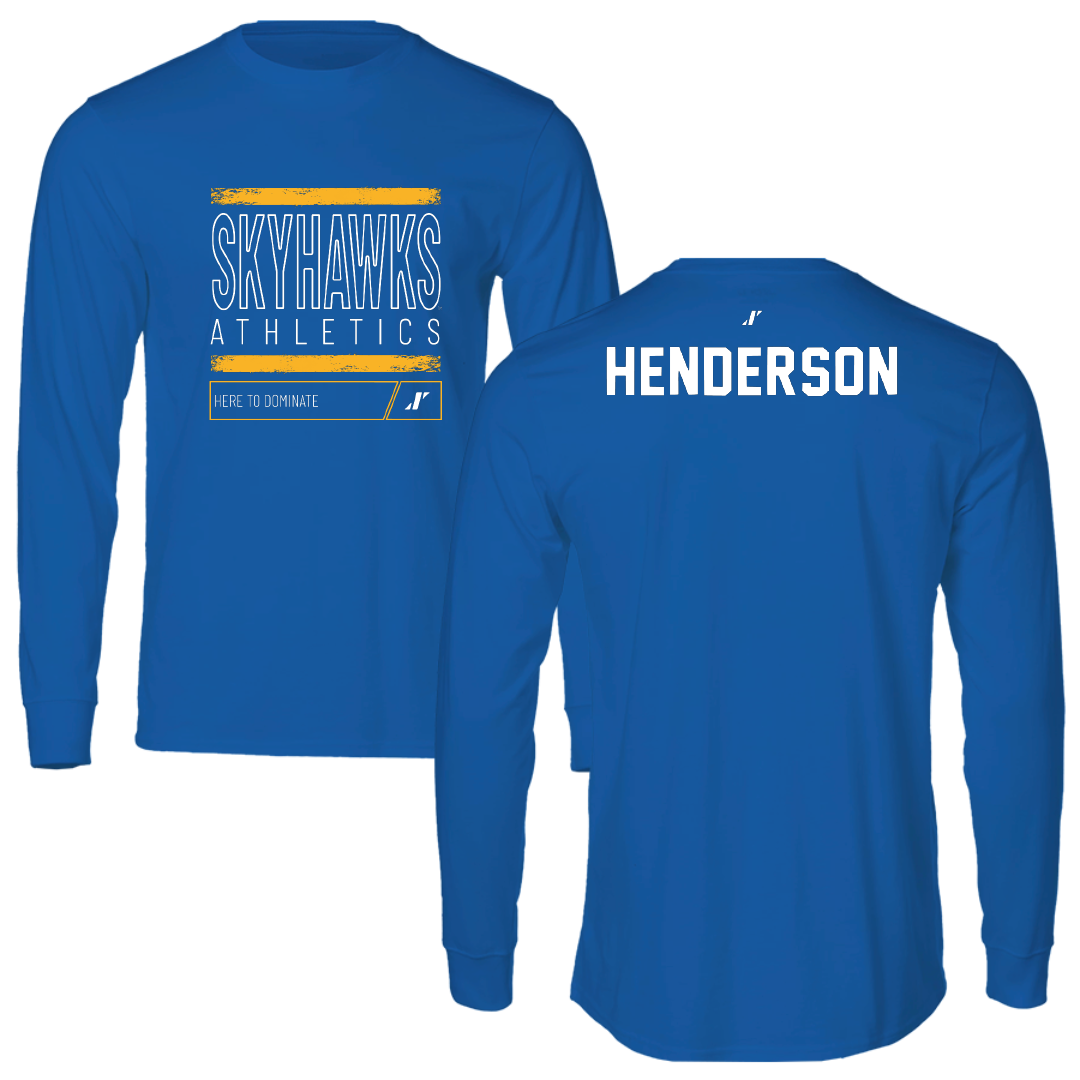 Fort Lewis College Golf Blue Dominate Long Sleeve - Ian Henderson