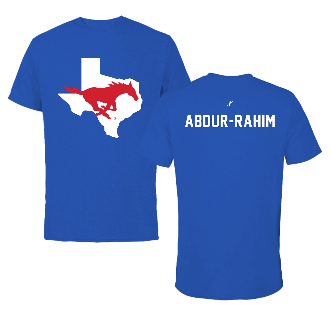 Southern Methodist University Basketball Blue State Performance Tee - #23 Amirah Abdur-Rahim