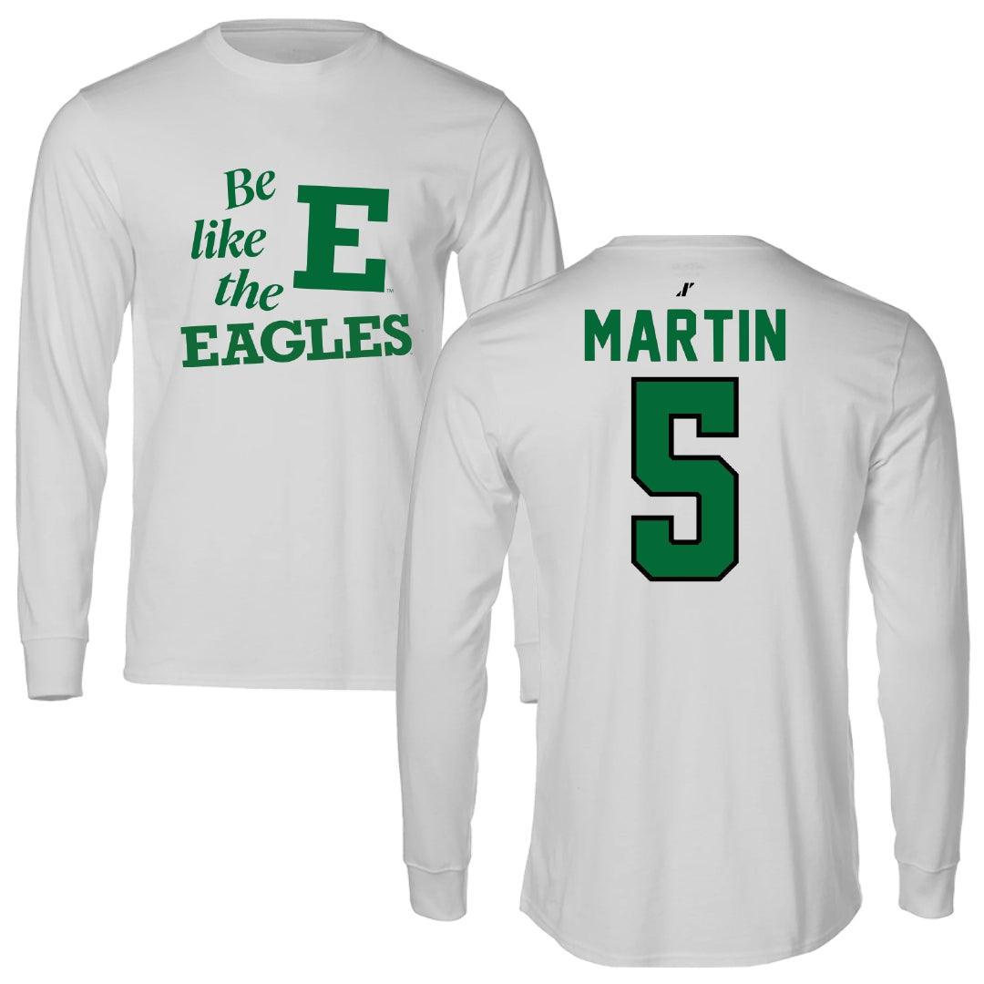 Eastern Michigan University Baseball Light Gray Be Like Us Performance Long Sleeve - #5 Keegan Martin