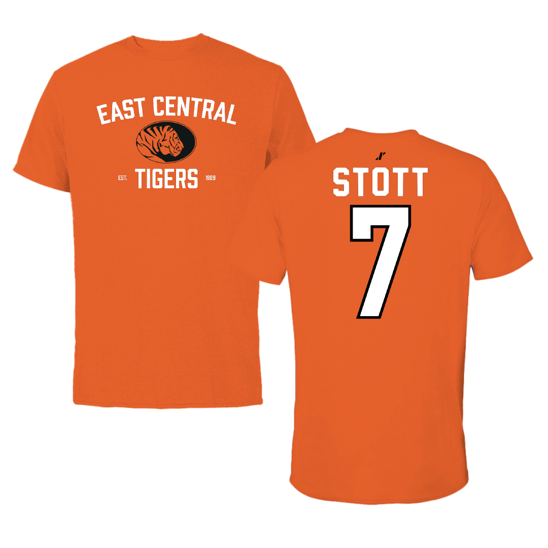 East Central University Softball Orange General Tee - #7 Jaicee Stott