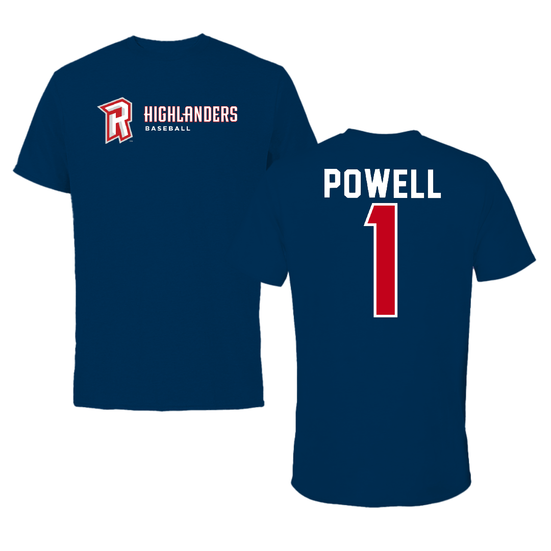 Radford University Baseball Navy Tee - #1 Brady Powell