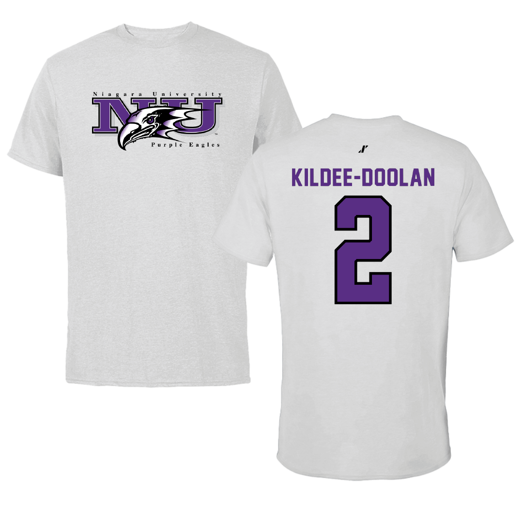Niagara University Soccer Light Gray Performance Tee - #2 Paddy Kildee-Doolan
