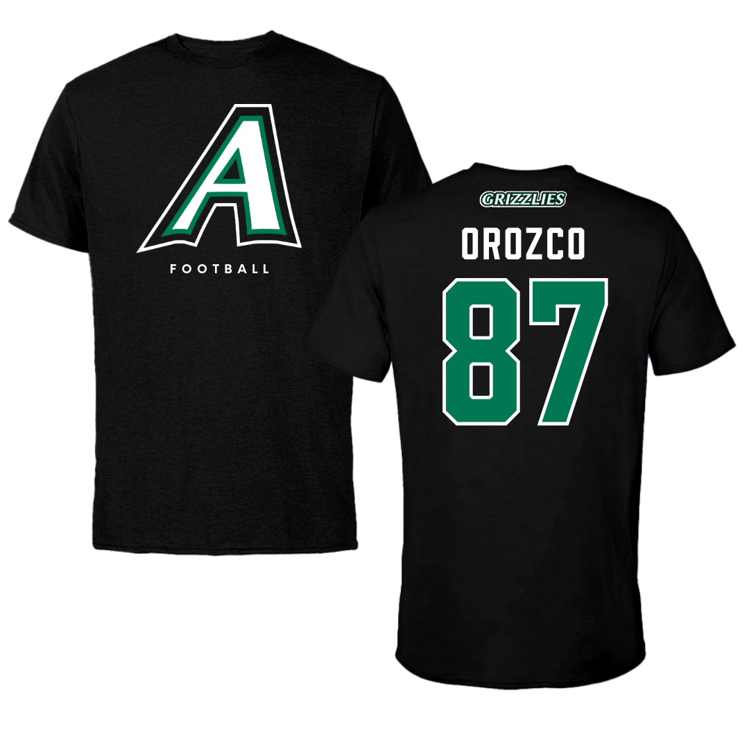 Adams State University Football Black Block Performance Tee - #87 Damien Orozco