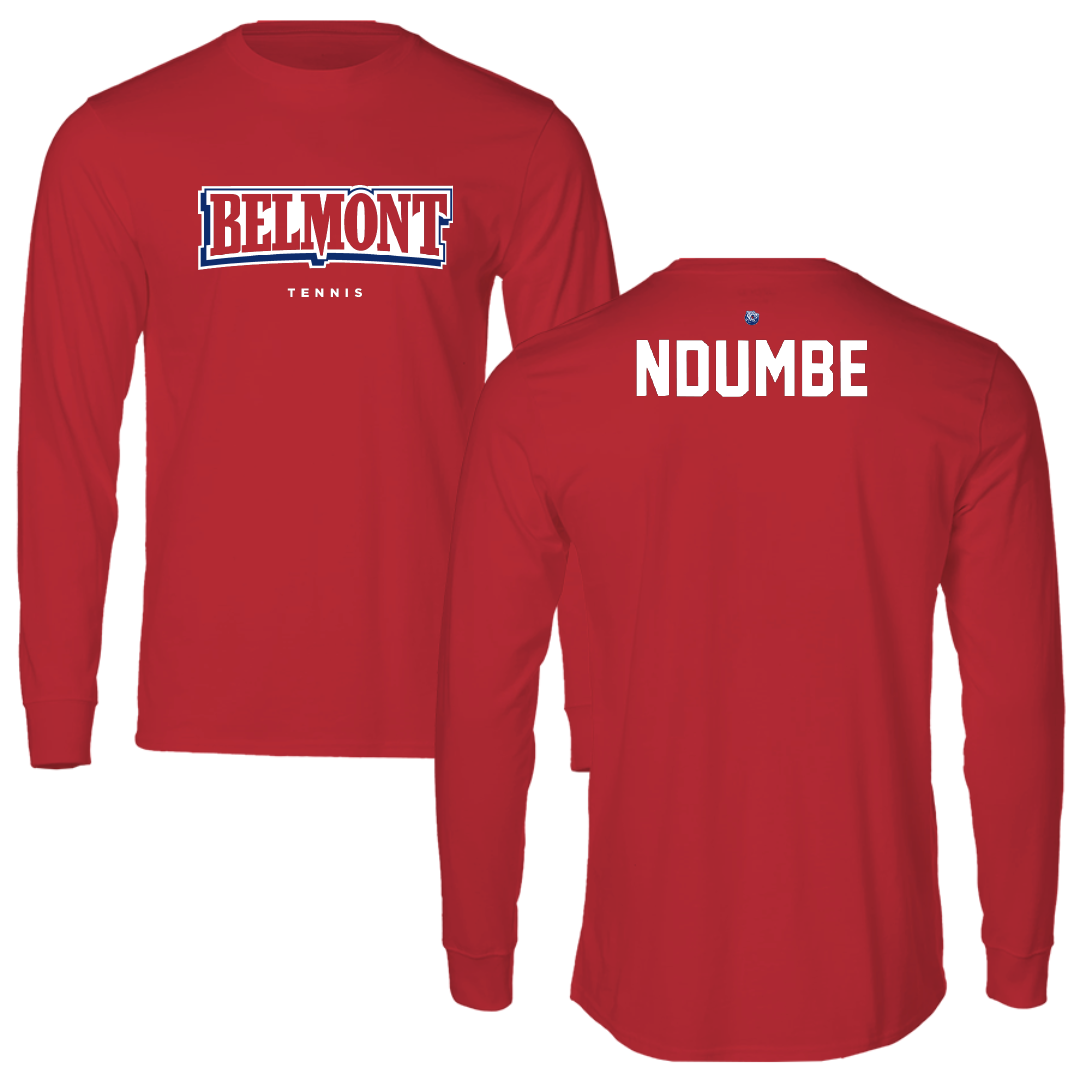 Belmont University Tennis Red Performance Long Sleeve - Esunge Ndumbe