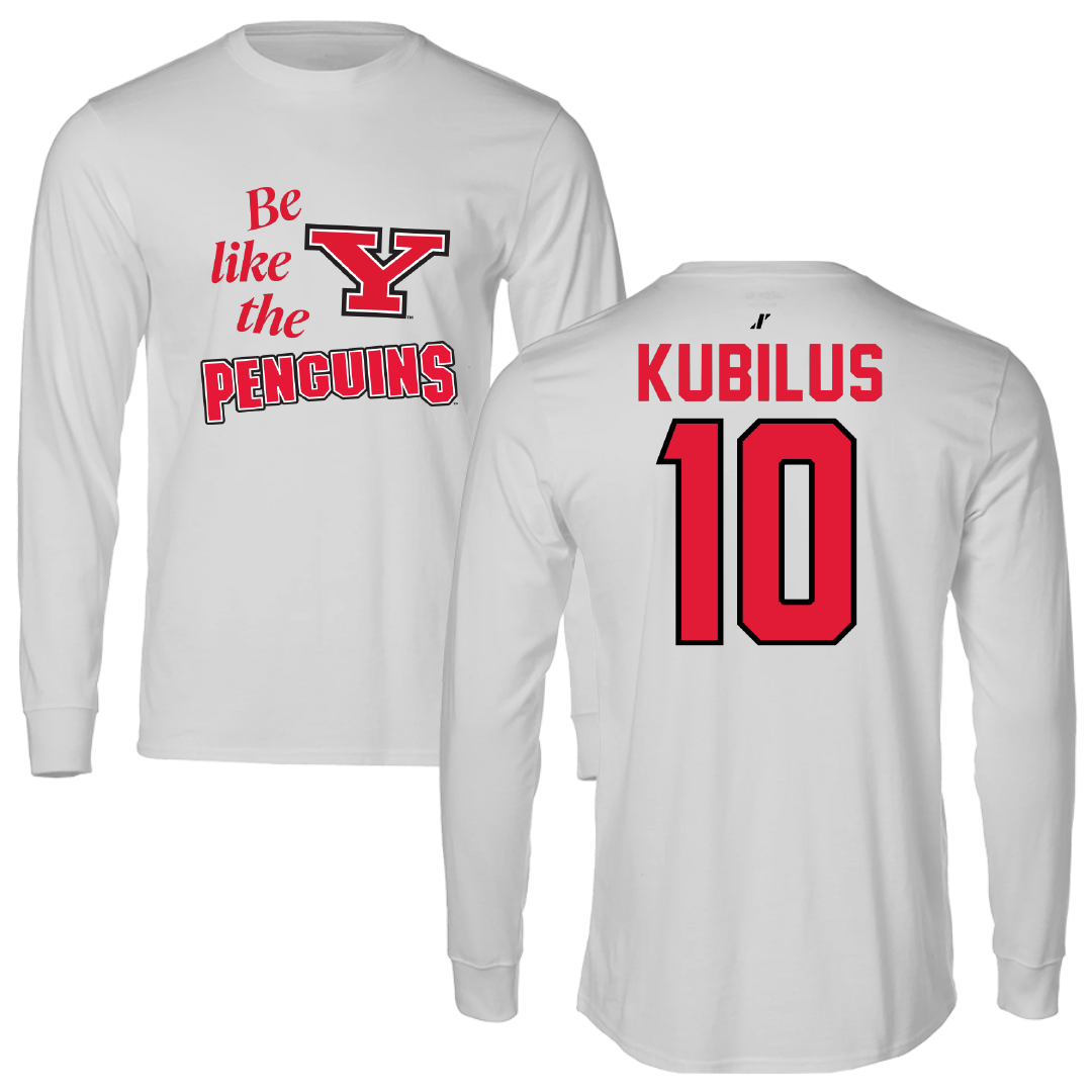 Youngstown State University Baseball Light Gray Be Like Us Performance Long Sleeve - #10 Nolan Kubilus