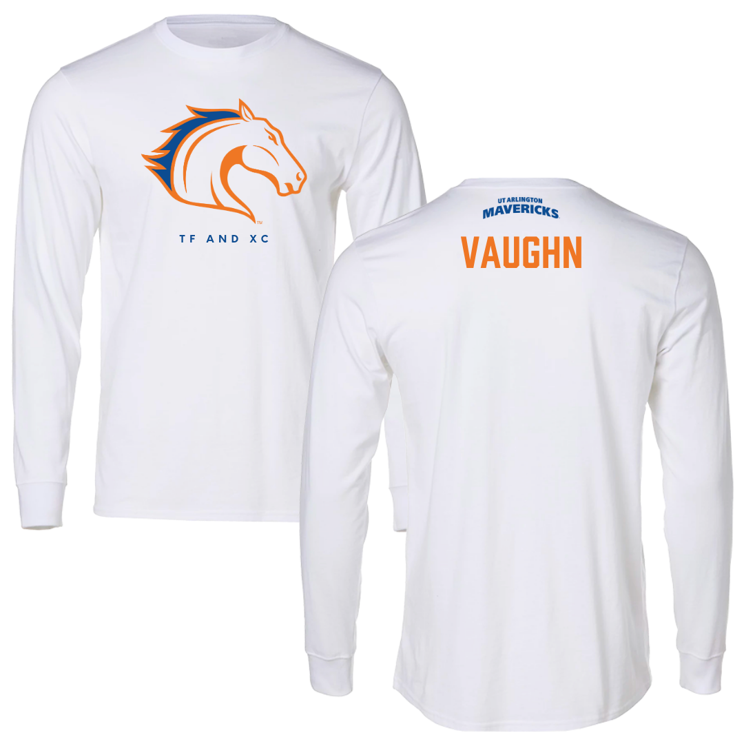 University of Texas at Arlington TF and XC White Long Sleeve - Bryce Vaughn