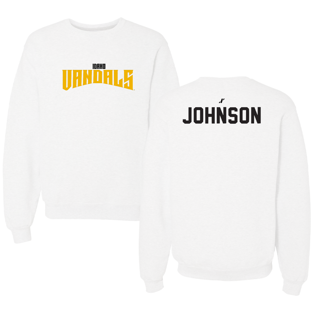 University of Idaho Golf White Classic Crewneck - Sam Johnson