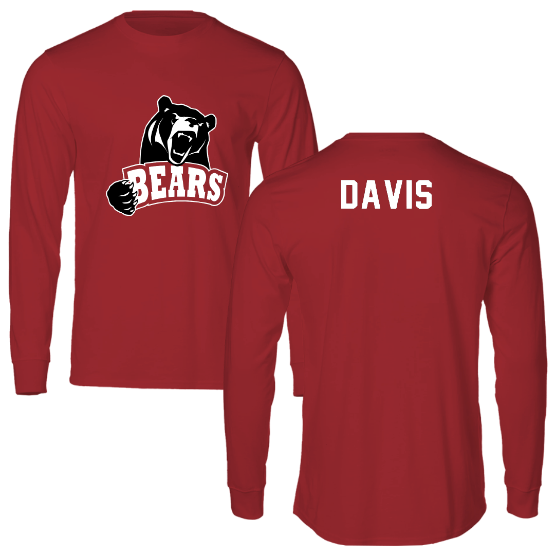 Lenoir-Rhyne University TF and XC Canvas Red Long Sleeve - Antonyio Davis