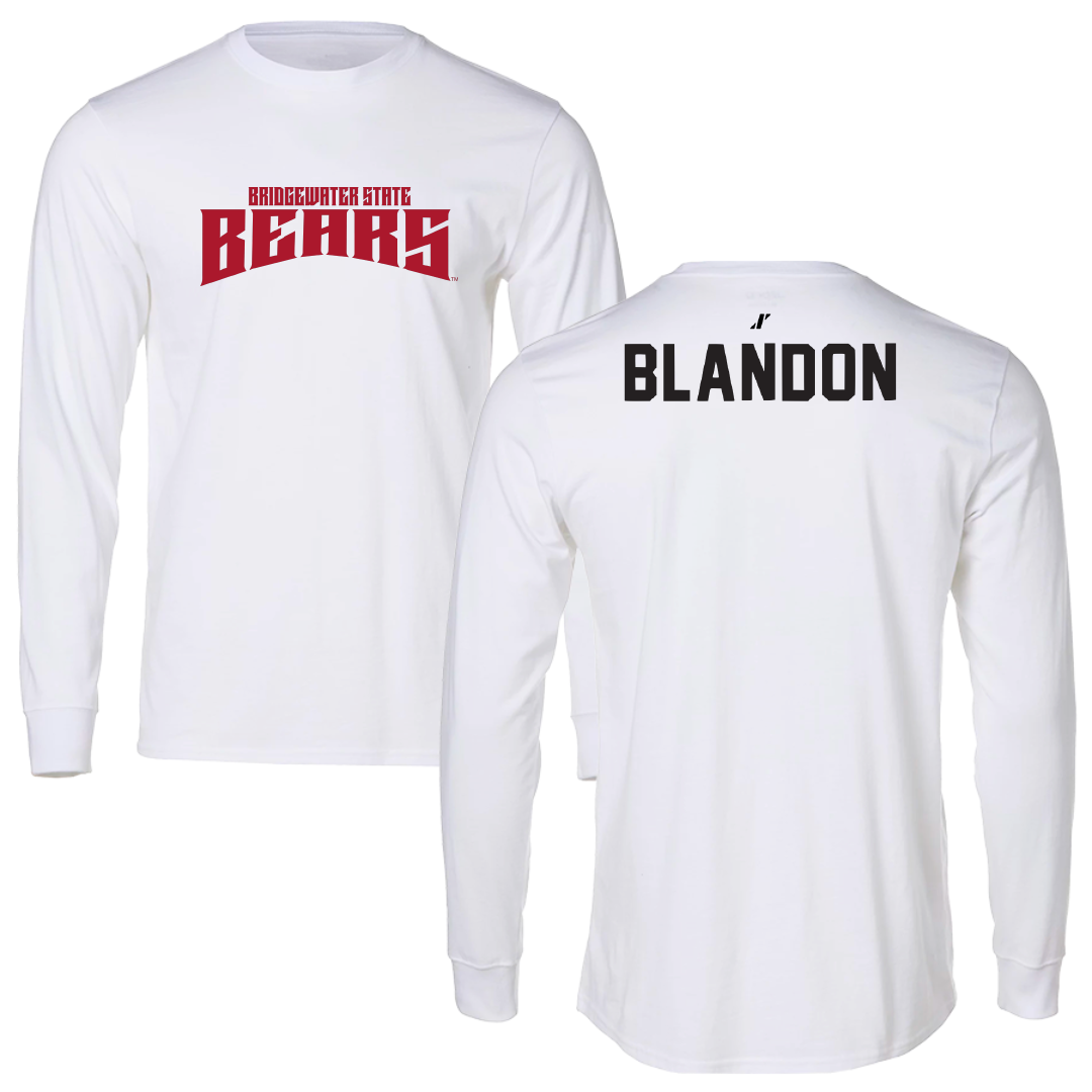 Bridgewater State University Wrestling White Classic Long Sleeve - Mathew Blandon