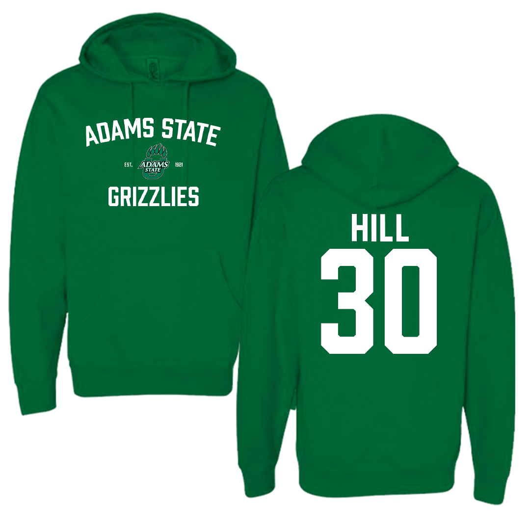 Adams State University Basketball Green General Hoodie - #30 Taejhuan Hill