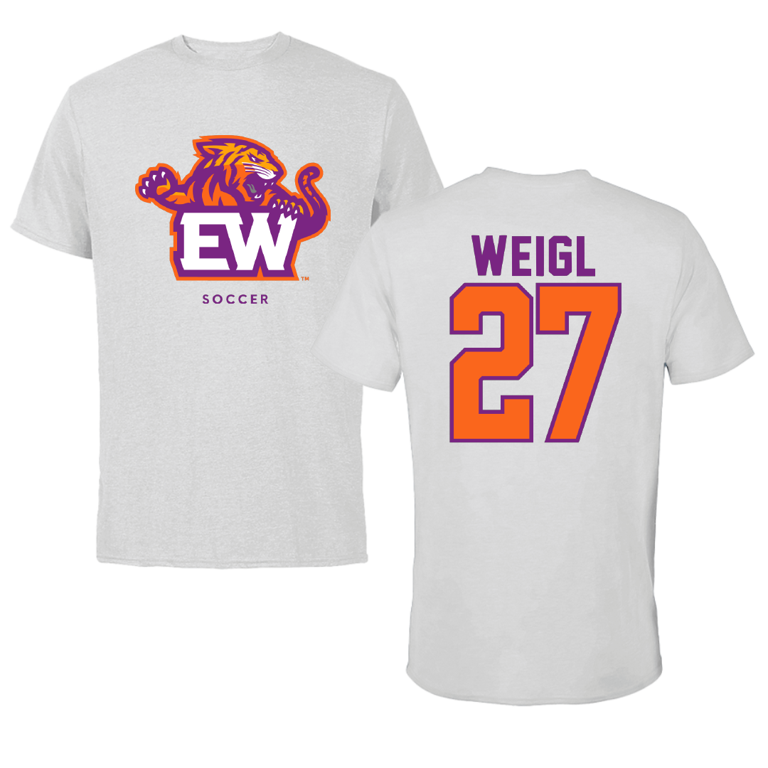 Edward Waters University Soccer Light Gray Tee - #27 Katharina Weigl