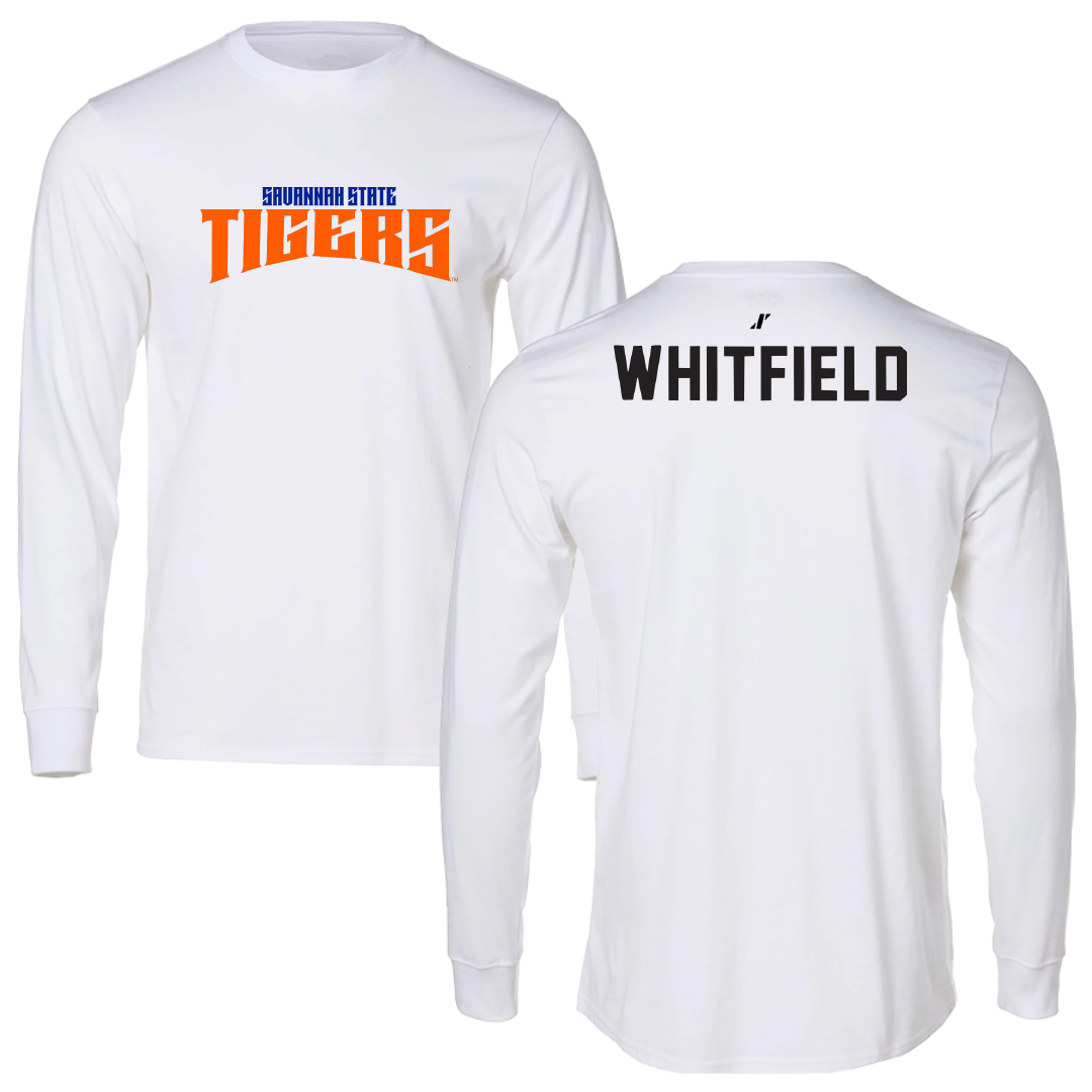 Savannah State University Cheer White Classic Performance Long Sleeve - Jordan Whitfield
