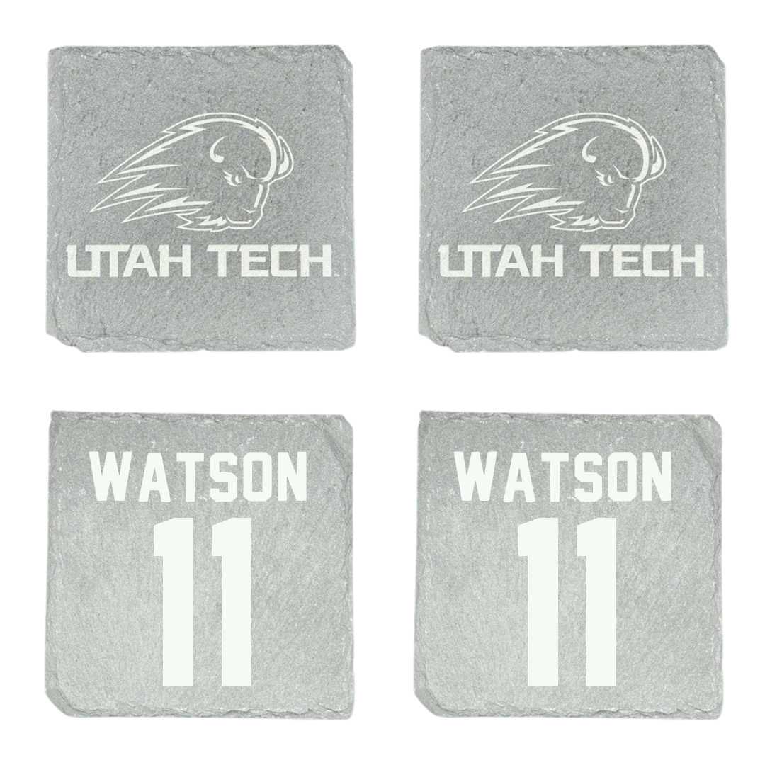 Utah Tech University Volleyball Stone Coaster (4 Pack)  - #11 Kaleinani Watson