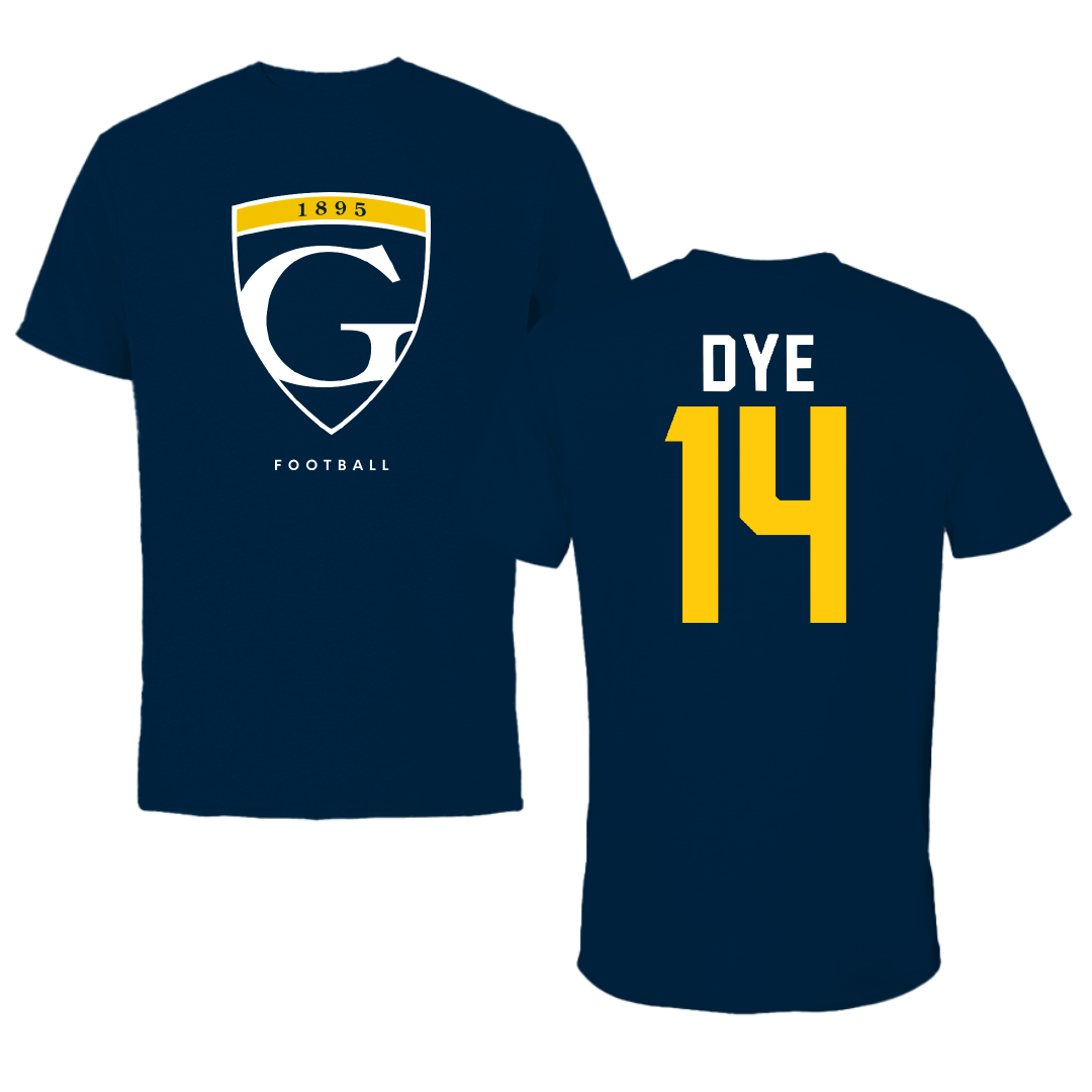 Graceland University Football Navy Tee - #14 Donyell Dye