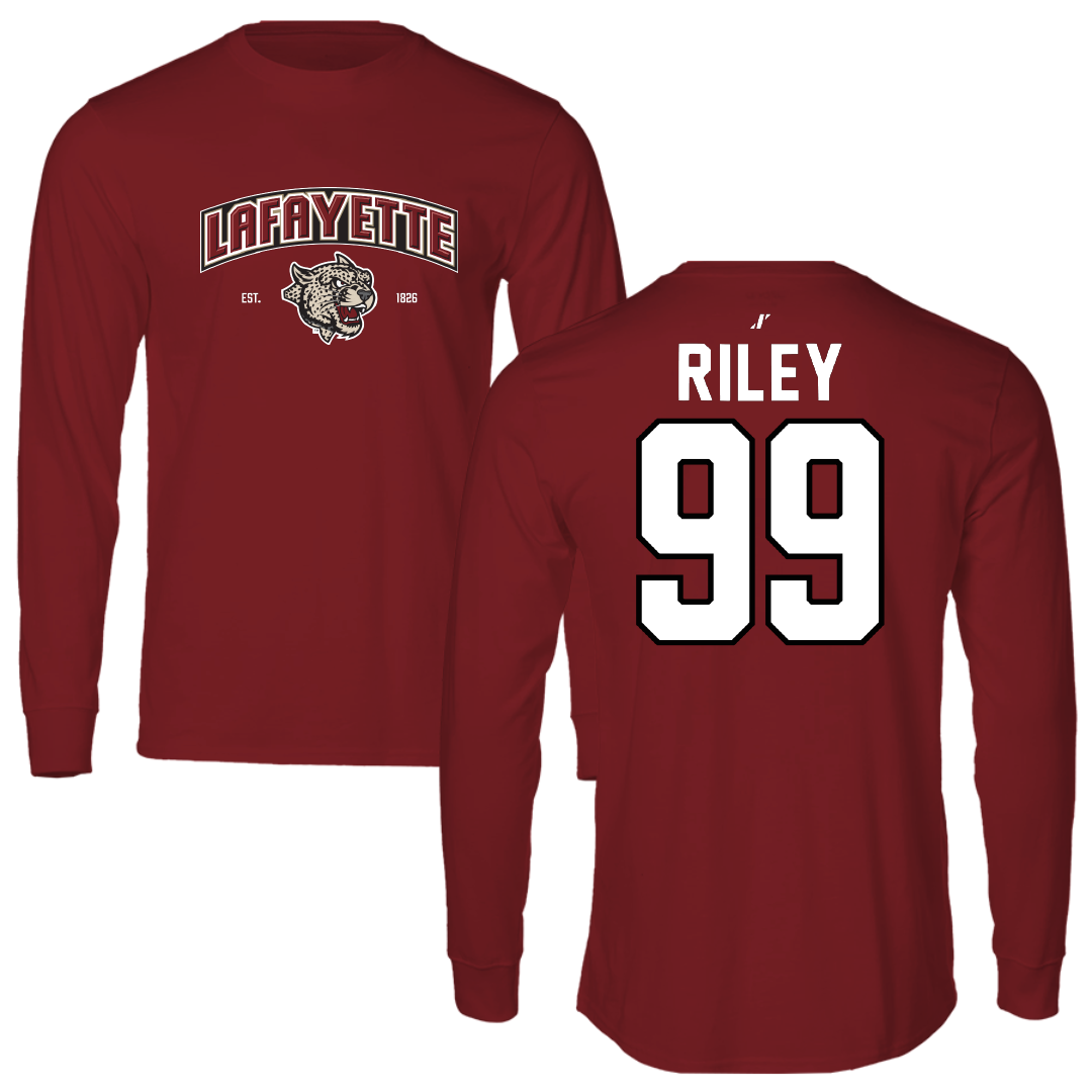 Lafayette College Football Cardinal General Long Sleeve - #99 Darien Riley