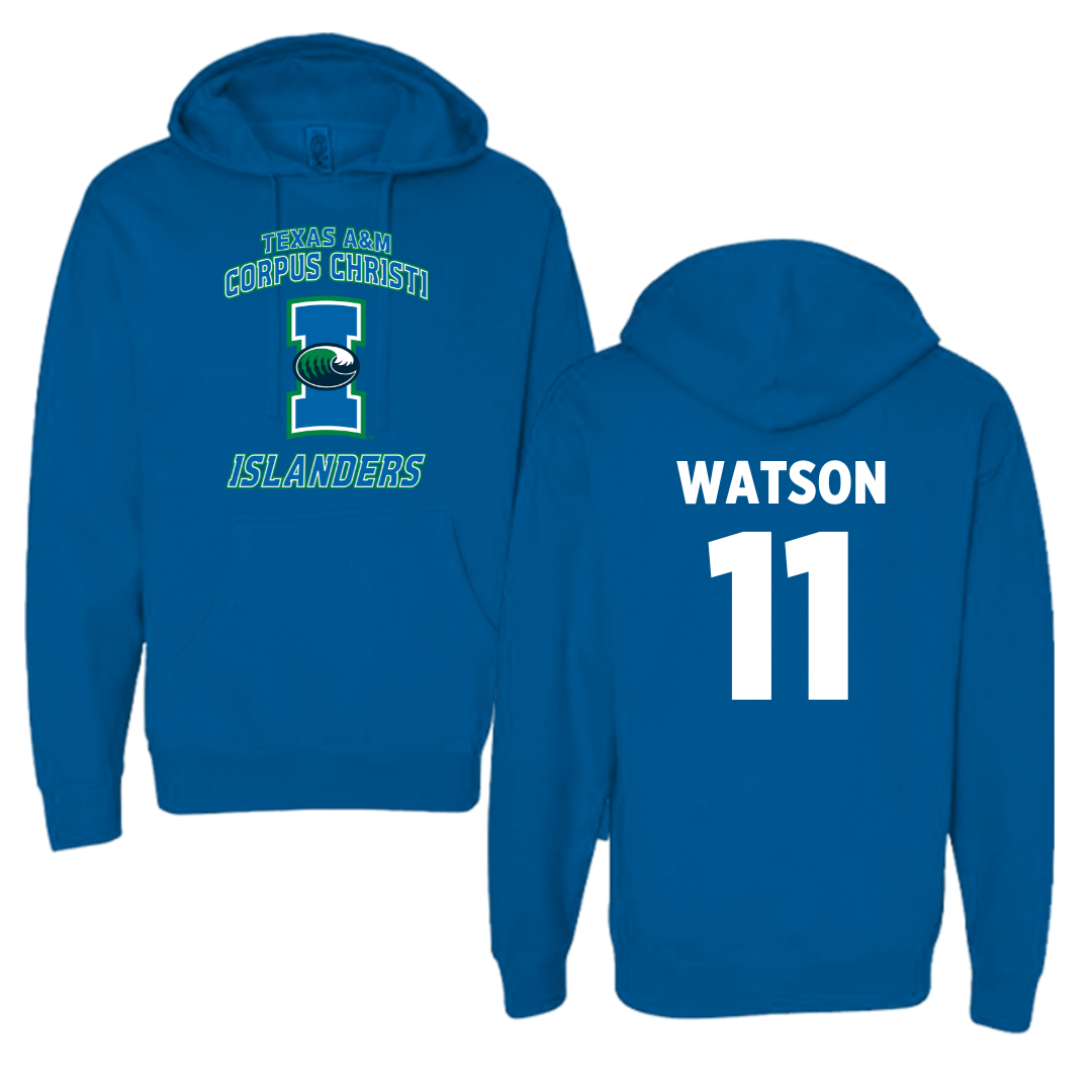 Texas A&M University-Corpus Christi Baseball Blue Hoodie - #11 Matthew Watson
