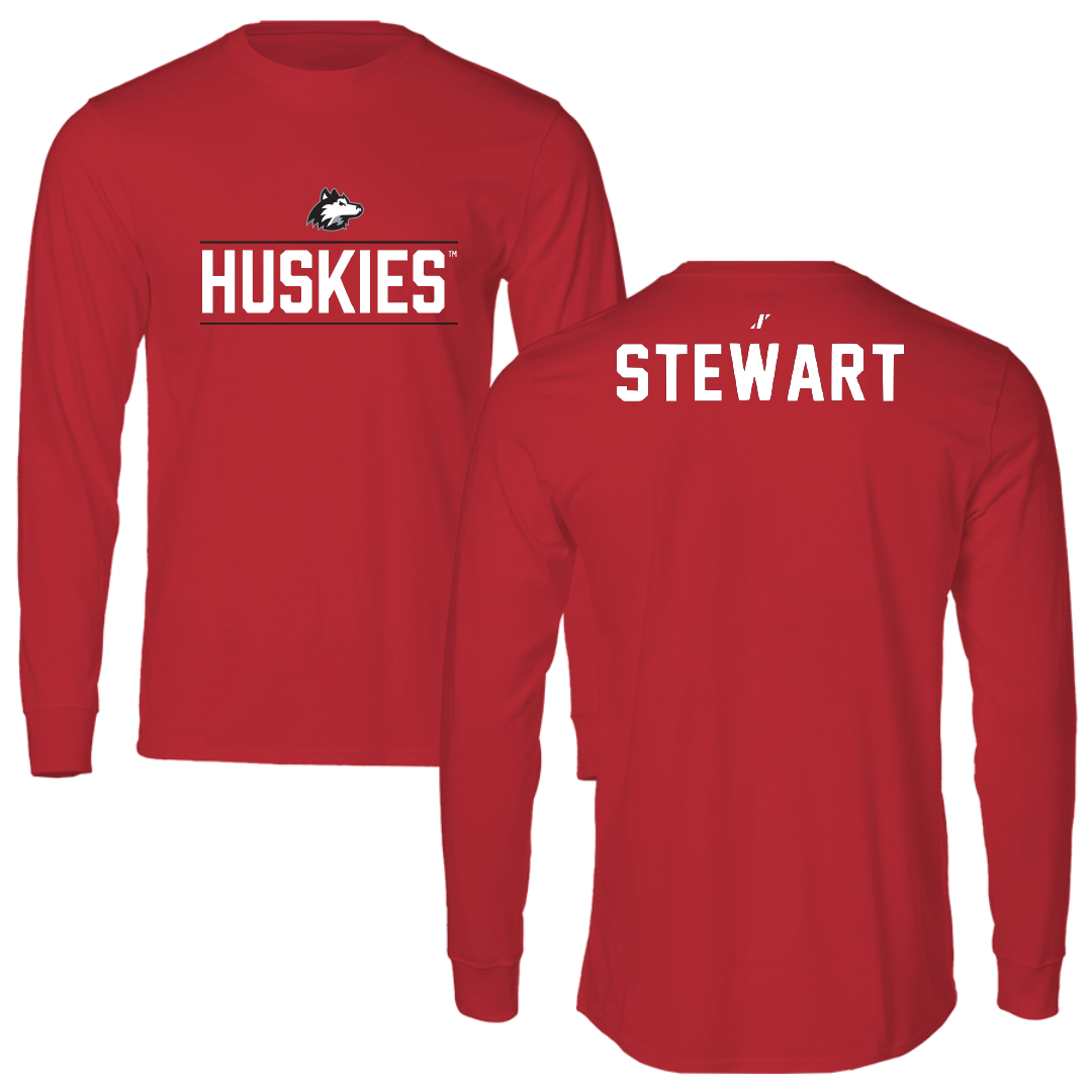 Northern Illinois University Wrestling Red General Performance Long Sleeve - Austin Stewart