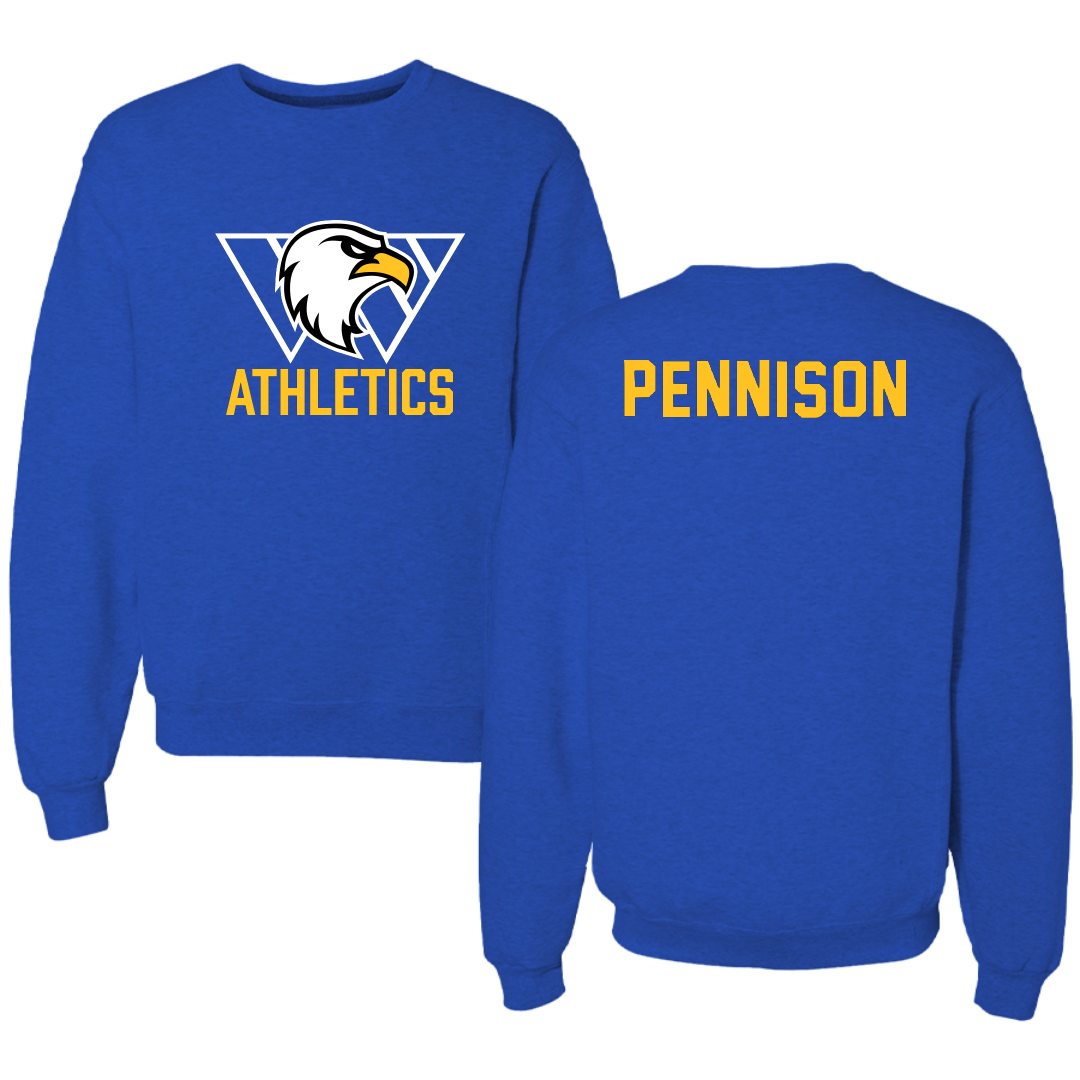 Williams Baptist University Wrestling Blue Crewneck - Grayson Pennison