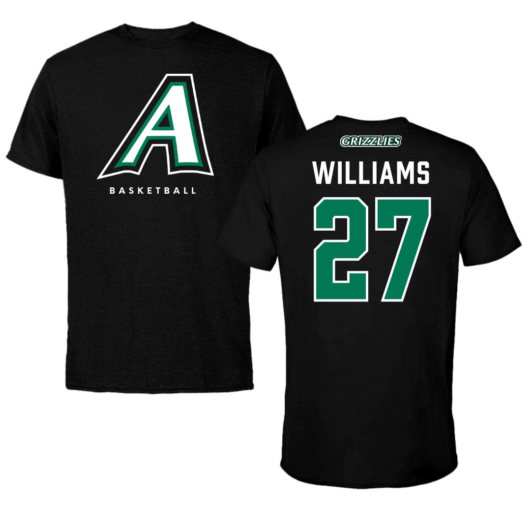 Adams State University Basketball Black Block Tee - #27 Destan Williams