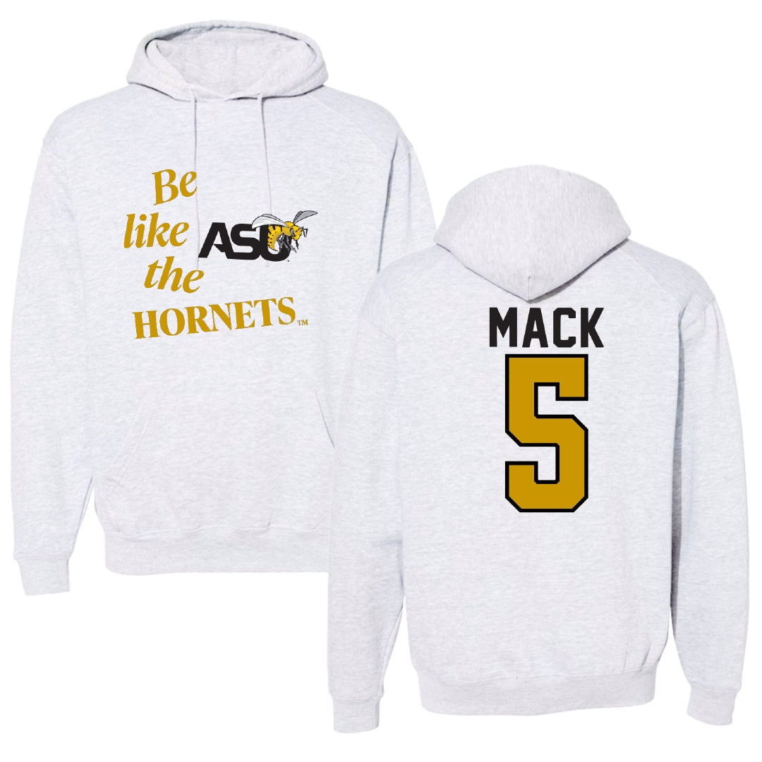 Alabama State University Basketball Light Gray Be Like Us Hoodie - #5 Tyler Mack