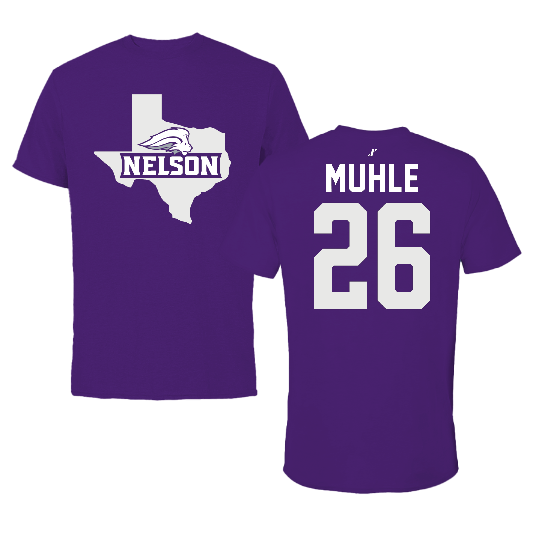 Nelson University Softball Purple State Tee - #26 Trinity Muhle
