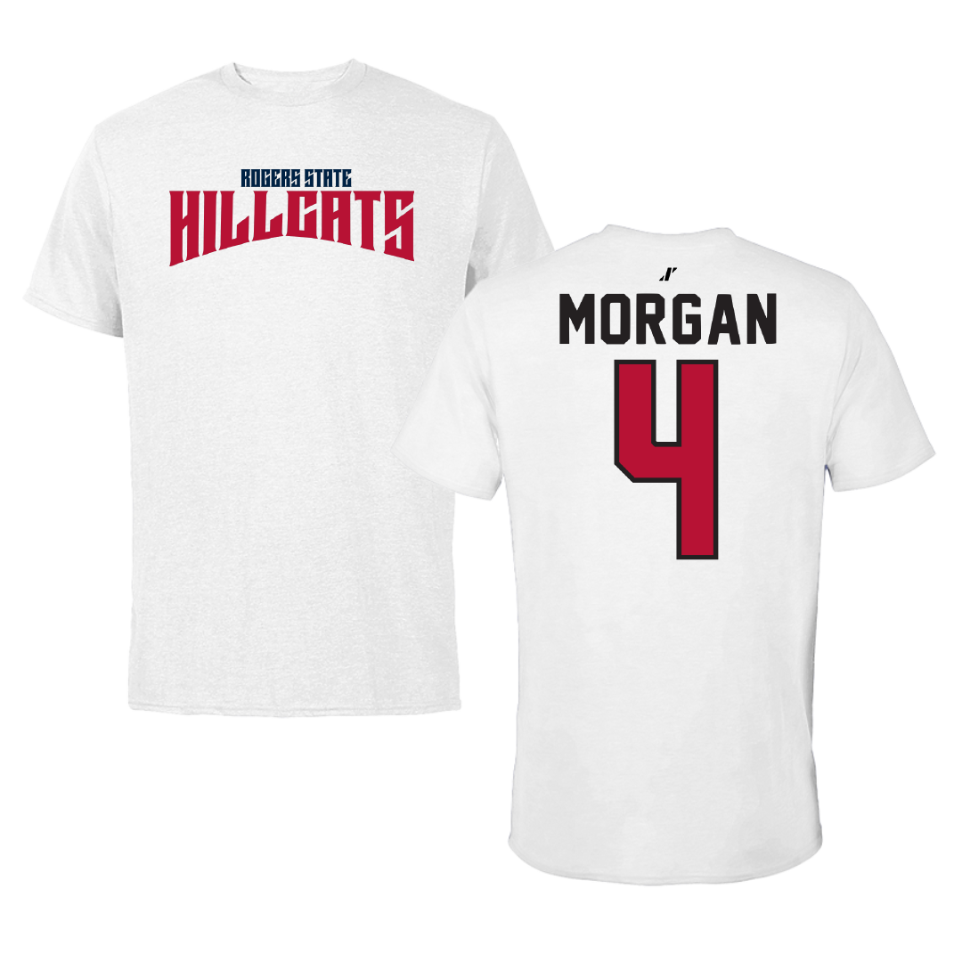 Rogers State University Softball White Classic Tee - #4 RayLin Morgan