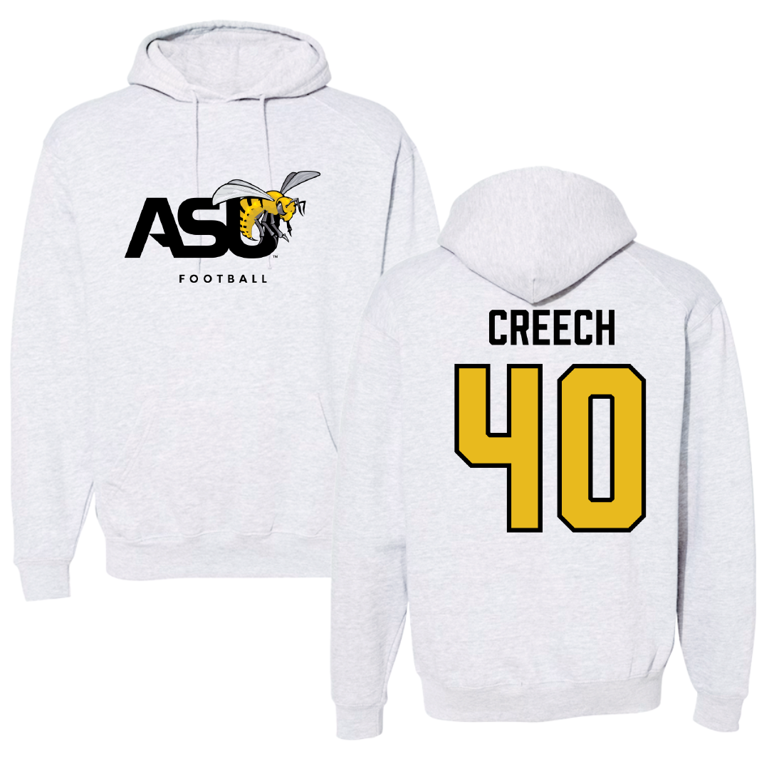 Alabama State University Football Gray Hoodie - #40 Dylan Creech