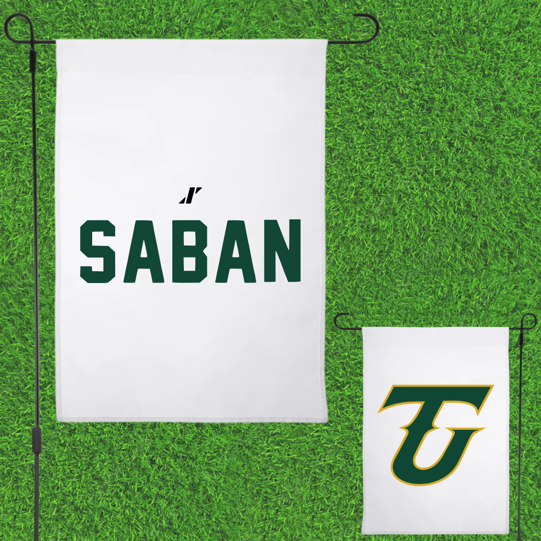 Tiffin University Bowling White Garden Flag - Kadin Saban