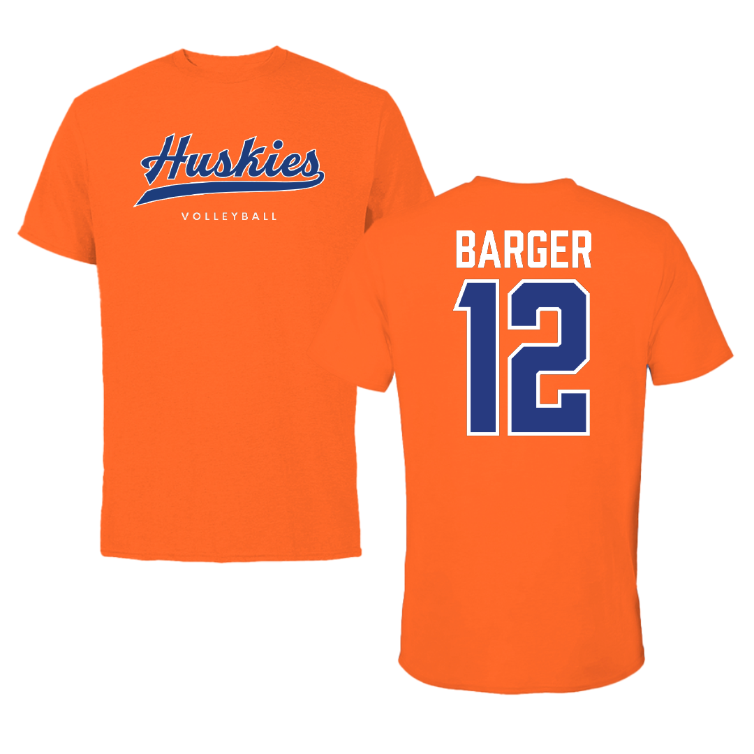 Houston Christian University Volleyball Orange Performance Tee - #12 Katy Barger
