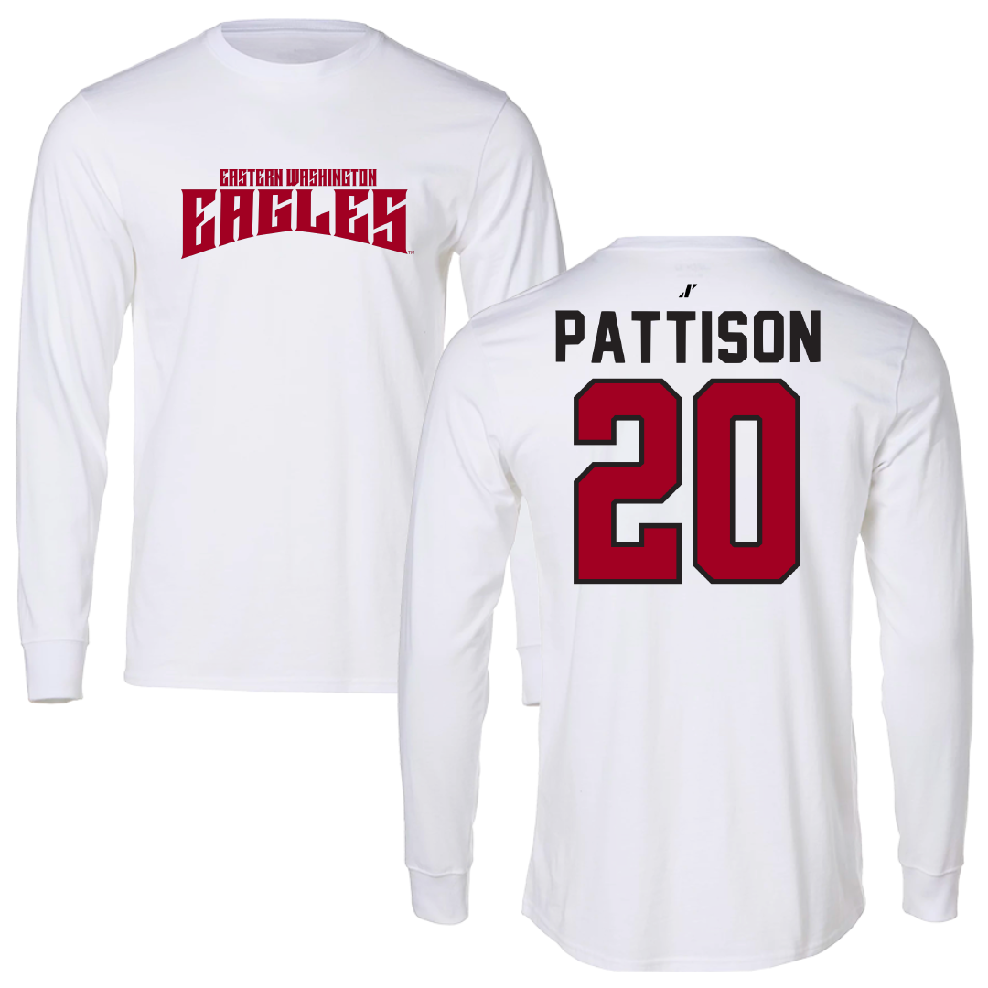 Eastern Washington University Soccer White Classic Performance Long Sleeve - #20 Chloe Pattison