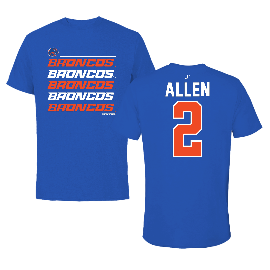 Boise State University Beach Volleyball Blue General Tee - #2 Avery Allen